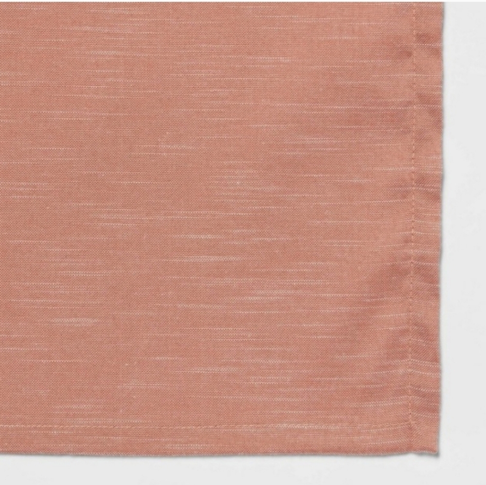 THRESHOLD Tablecloth Pink Cotton Blend Chambray 60" x 120" Rectangular nwt - Picture 3 of 4